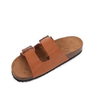 MM Shoes Soft Cork Double Strap Banded Slider Sandals